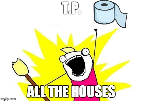X All The Y Meme | T.P. ALL THE HOUSES | image tagged in memes,x all the y | made w/ Imgflip meme maker
