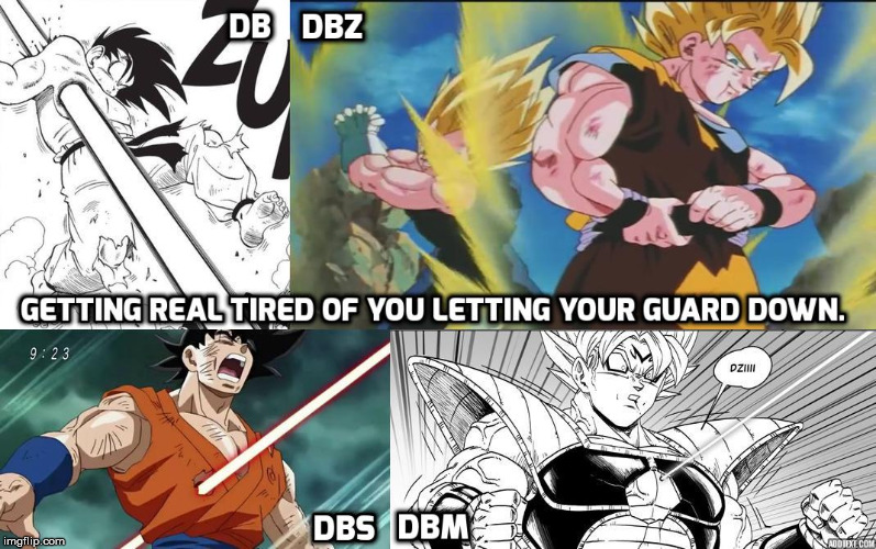 Goku, did you let your guard down once again? | image tagged in dragon ball,dragon ball z,dragon ball super,dragon ball multiverse | made w/ Imgflip meme maker