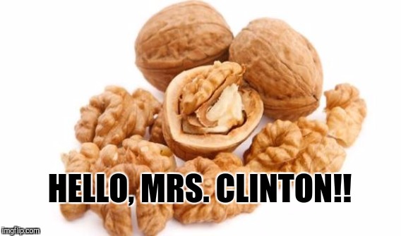 Say, "Hi!" to HILLARY, everyone!! | HELLO, MRS. CLINTON!! | image tagged in funny,memes,gifs,hillary clinton,animals,deez nuts | made w/ Imgflip meme maker