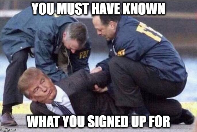 down... down... down syndrome? | YOU MUST HAVE KNOWN; WHAT YOU SIGNED UP FOR | image tagged in donald trump,impeach trump,donald trump is an douche | made w/ Imgflip meme maker