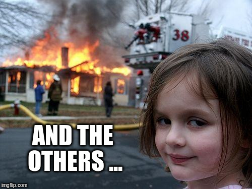 Disaster Girl Meme | AND THE OTHERS ... | image tagged in memes,disaster girl | made w/ Imgflip meme maker