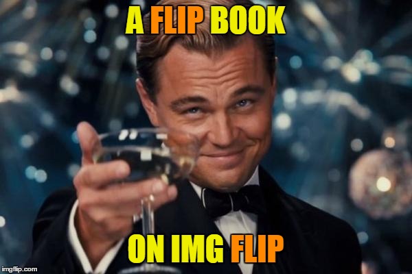 Leonardo Dicaprio Cheers Meme | A FLIP BOOK ON IMG FLIP FLIP FLIP | image tagged in memes,leonardo dicaprio cheers | made w/ Imgflip meme maker