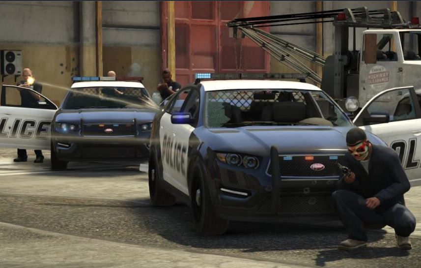 GTA V Police Shootout Blank Meme Template