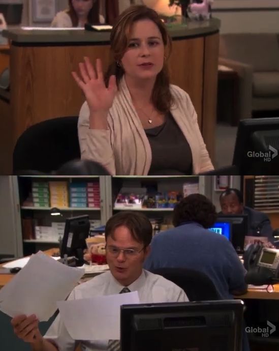 High Quality The Office - Dwight Pam Worse Sounds Blank Meme Template