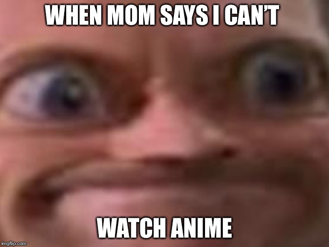 True story right? | WHEN MOM SAYS I CAN’T; WATCH ANIME | image tagged in anime,funny face | made w/ Imgflip meme maker