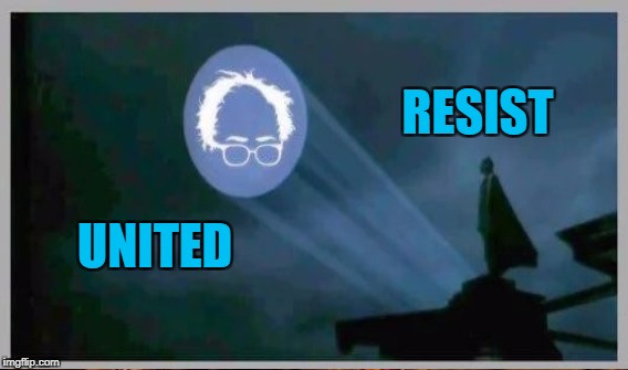 Still feelin the bern | RESIST; UNITED | image tagged in sernie sanders,legacy | made w/ Imgflip meme maker