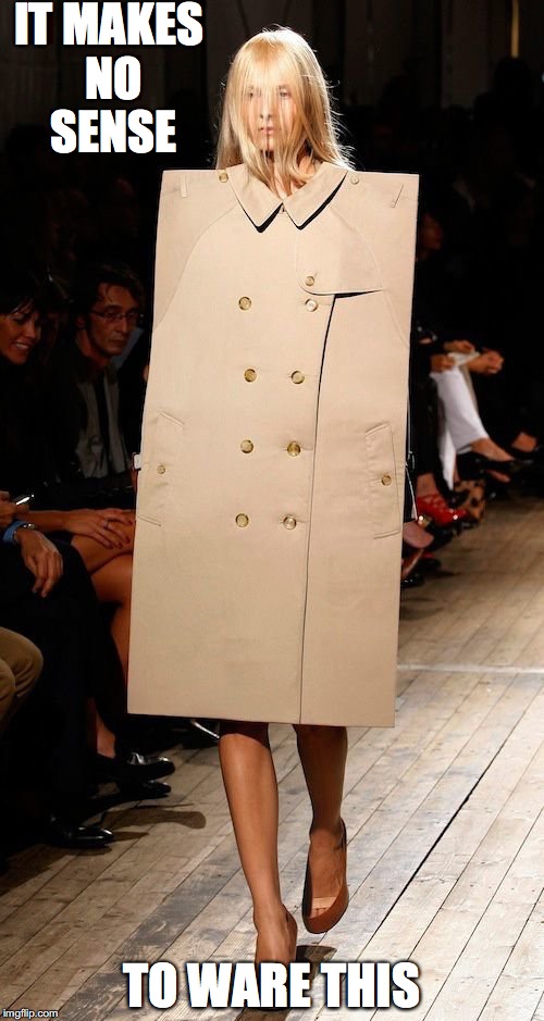 Rectangular Dress | IT MAKES NO SENSE; TO WARE THIS | image tagged in runway fashion,memes | made w/ Imgflip meme maker