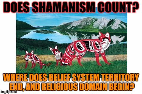 DOES SHAMANISM COUNT? WHERE DOES BELIEF SYSTEM TERRITORY END, AND RELIGIOUS DOMAIN BEGIN? | made w/ Imgflip meme maker