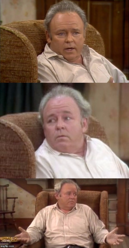 High Quality Bad Pun Archie Bunker Blank Meme Template