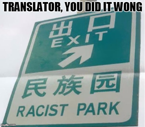 With my own poor Chinese knowledge I'd say: sum ting wong | TRANSLATOR, YOU DID IT WONG | image tagged in funny,memes,translation fail,chinese | made w/ Imgflip meme maker