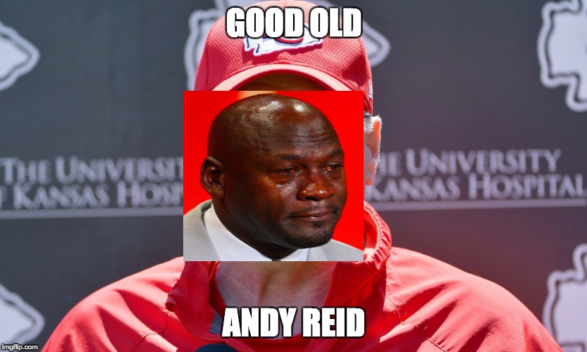 Andy Reid is The G.O.A.T | GOOD OLD; ANDY REID | image tagged in andy reid,kansas city chiefs,throw the flag,sad | made w/ Imgflip meme maker