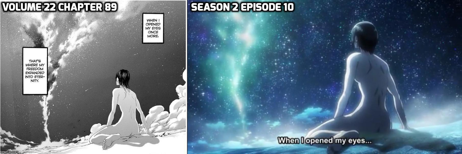 Good guy, Wit Studio. Getting rid of confusion by implementing important information early in the anime. | image tagged in attack on titan,ymir,anime,manga | made w/ Imgflip meme maker