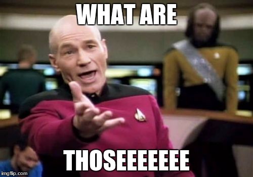 Picard Wtf | WHAT ARE; THOSEEEEEEE | image tagged in memes,picard wtf | made w/ Imgflip meme maker