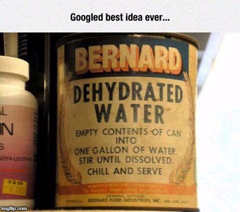 dehydrated water my head hurts | image tagged in meme,dehydrated water | made w/ Imgflip meme maker