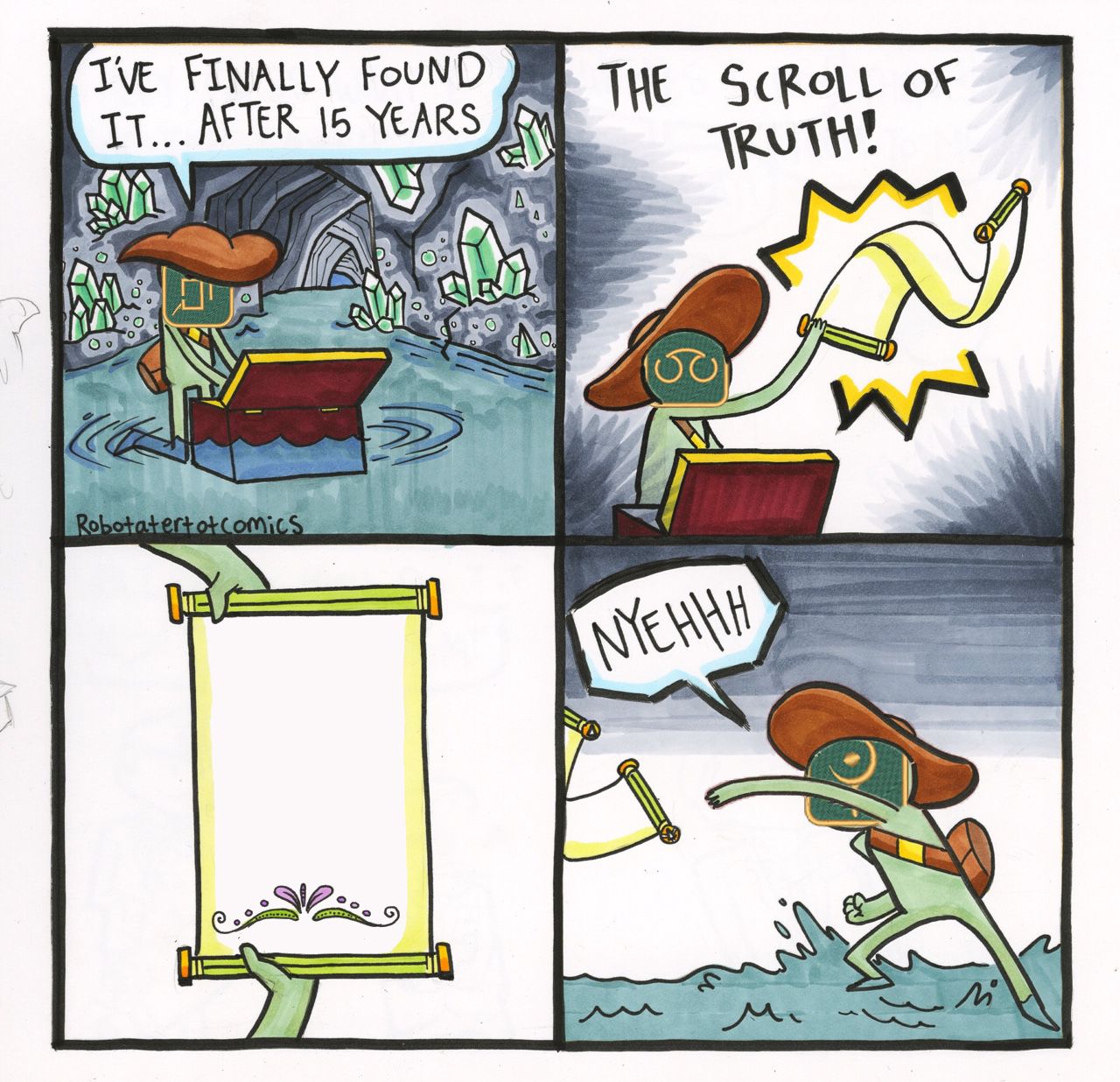 High Quality Scroll of Truth Blank Meme Template