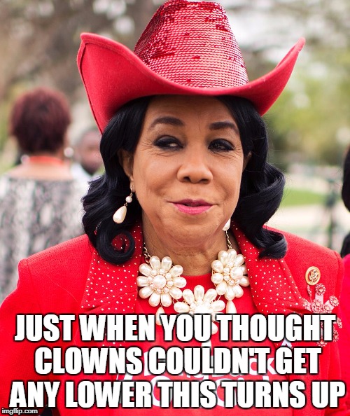 CLOWN | JUST WHEN YOU THOUGHT CLOWNS COULDN'T GET ANY LOWER THIS TURNS UP | image tagged in frederica wilson | made w/ Imgflip meme maker