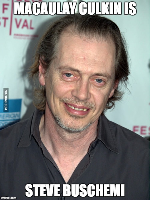 Macaulay Culkin is, Steve Buschemi | MACAULAY CULKIN IS; STEVE BUSCHEMI | image tagged in steve buschemi,macaulay culkin,home alone,shut the fuck up donny | made w/ Imgflip meme maker