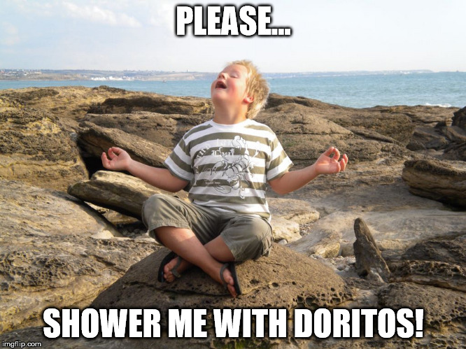 PLEASE... SHOWER ME WITH DORITOS! | image tagged in doritos | made w/ Imgflip meme maker