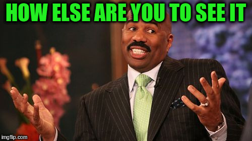 HOW ELSE ARE YOU TO SEE IT | image tagged in memes,steve harvey | made w/ Imgflip meme maker