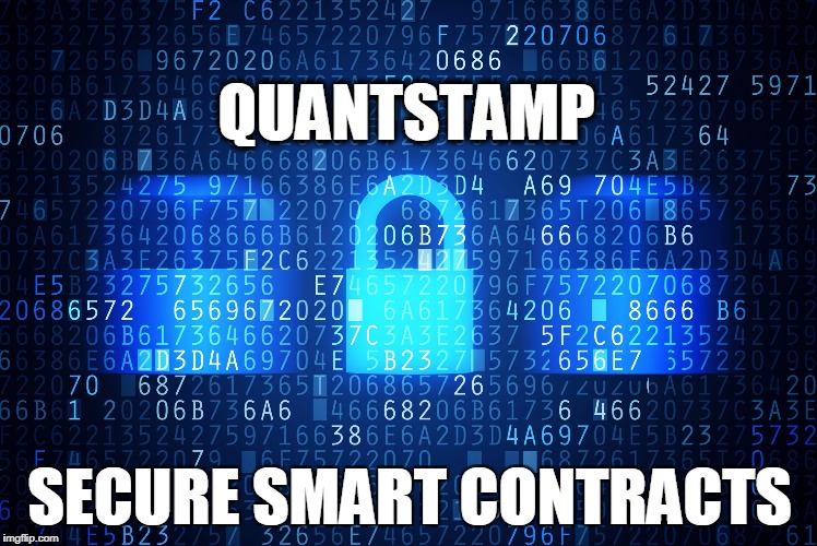 Security | QUANTSTAMP; SECURE SMART CONTRACTS | image tagged in security | made w/ Imgflip meme maker