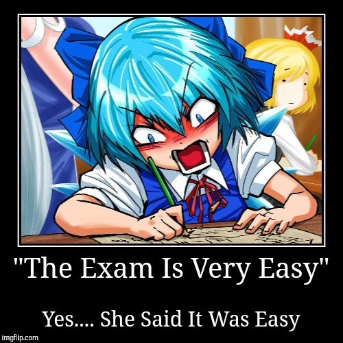 image tagged in funny,demotivationals,touhou,cirno | made w/ Imgflip demotivational maker