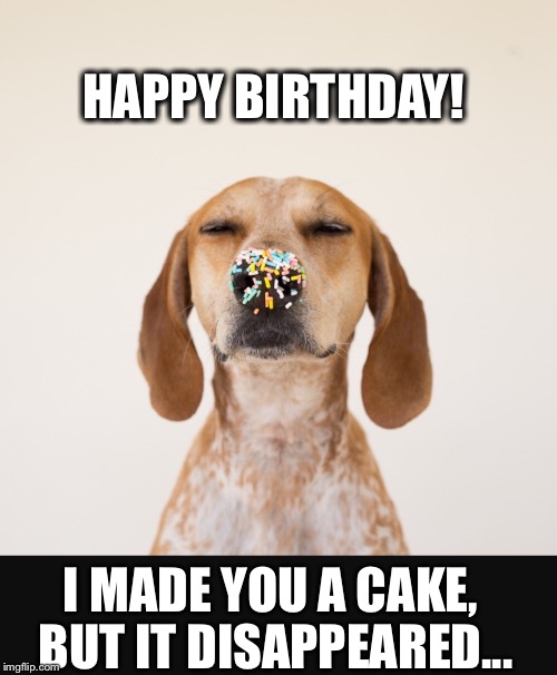 HAPPY BIRTHDAY! I MADE YOU A CAKE, BUT IT DISAPPEARED... | image tagged in happy birthday,birthday,birthday cake | made w/ Imgflip meme maker