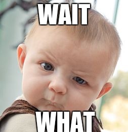 Skeptical Baby | WAIT; WHAT | image tagged in memes,skeptical baby | made w/ Imgflip meme maker