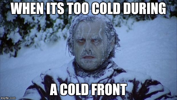 Cold | WHEN ITS TOO COLD DURING; A COLD FRONT | image tagged in cold | made w/ Imgflip meme maker