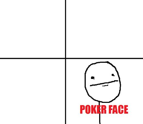 Poker face Blank Meme Template