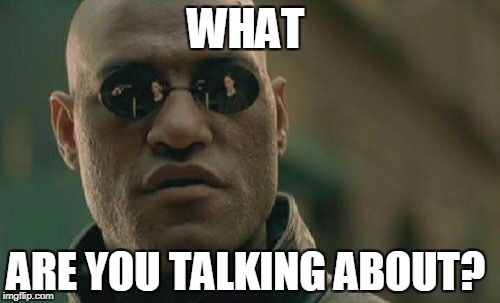 Matrix Morpheus | WHAT; ARE YOU TALKING ABOUT? | image tagged in memes,matrix morpheus | made w/ Imgflip meme maker