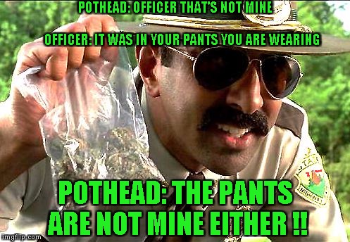 Drug Police | POTHEAD: OFFICER THAT'S NOT MINE
     





































      OFFICER: IT WAS IN YOUR PANTS YOU ARE WEARING; POTHEAD: THE PANTS ARE NOT MINE EITHER !! | image tagged in drug police | made w/ Imgflip meme maker