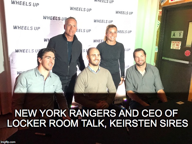 NEW YORK RANGERS AND CEO OF LOCKER ROOM TALK, KEIRSTEN SIRES | image tagged in lockerroomtalkcom | made w/ Imgflip meme maker