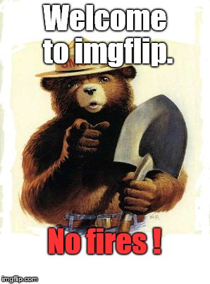 Welcome to imgflip. No fires ! | made w/ Imgflip meme maker