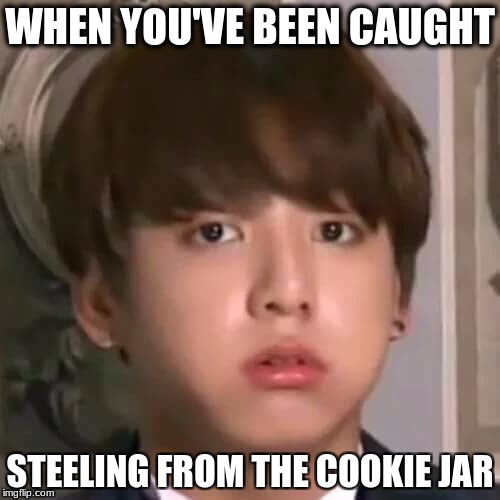 WHEN YOU'VE BEEN CAUGHT; STEELING FROM THE COOKIE JAR | made w/ Imgflip meme maker