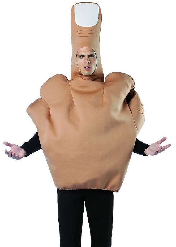 Middle Finger Costume Blank Meme Template