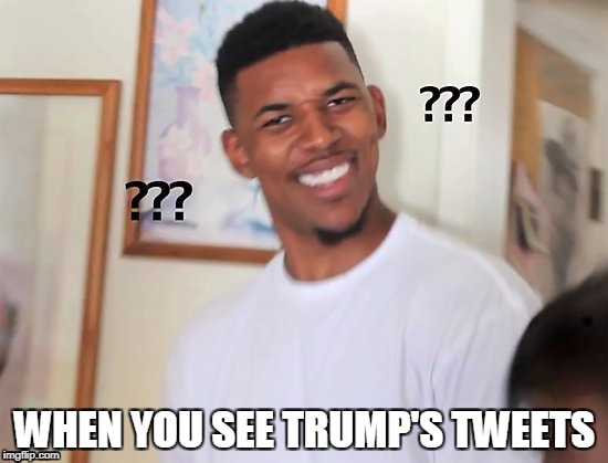 crazy accurate... :D | WHEN YOU SEE TRUMP'S TWEETS | image tagged in question guy | made w/ Imgflip meme maker