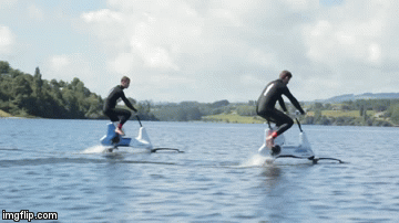 A Pedal-Electric Hydrofoil Bike You Can Ride On Water - Geekologie