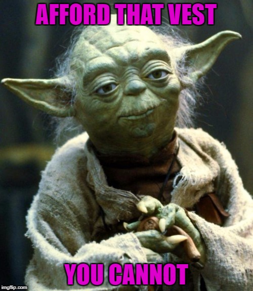 Star Wars Yoda Meme | AFFORD THAT VEST YOU CANNOT | image tagged in memes,star wars yoda | made w/ Imgflip meme maker