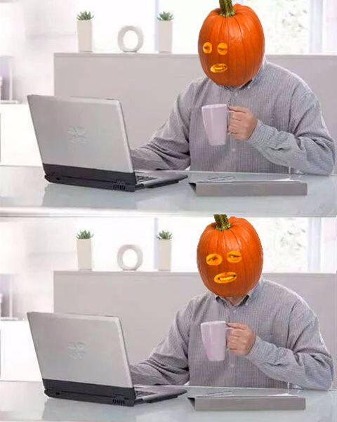 Hide The Pain Pumpkin Blank Meme Template