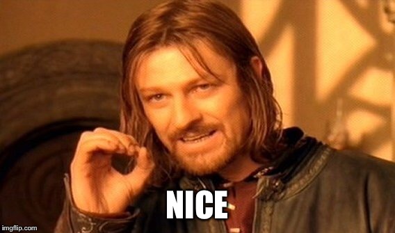 One Does Not Simply Meme | NICE | image tagged in memes,one does not simply | made w/ Imgflip meme maker