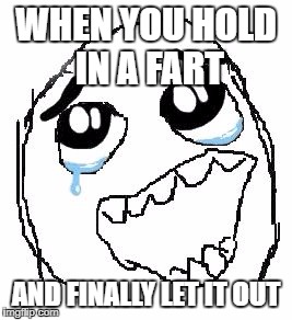 Happy Guy Rage Face | WHEN YOU HOLD IN A FART; AND FINALLY LET IT OUT | image tagged in memes,happy guy rage face | made w/ Imgflip meme maker