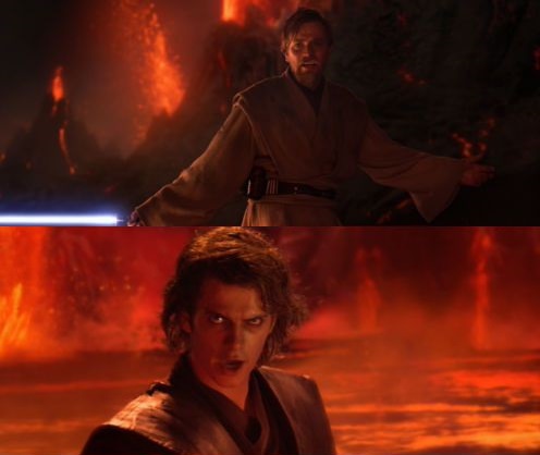 It's Over, Anakin, I Have the High Ground Blank Meme Template
