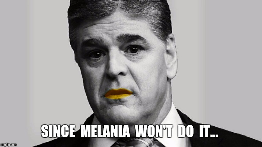Sean Hannity  | SINCE  MELANIA  WON'T  DO  IT... | image tagged in melania trump | made w/ Imgflip meme maker