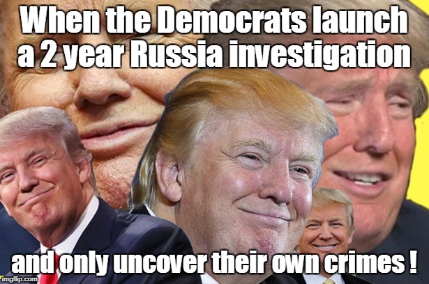 Uranium One  | When the Democrats launch a 2 year Russia investigation; and only uncover their own crimes ! | image tagged in memes,donald trump laughing,uranium one,russia,investigation | made w/ Imgflip meme maker