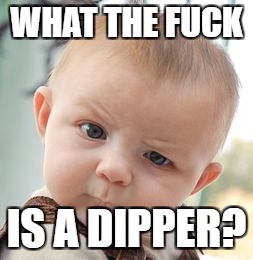 Skeptical Baby Meme | WHAT THE F**K IS A DIPPER? | image tagged in memes,skeptical baby | made w/ Imgflip meme maker
