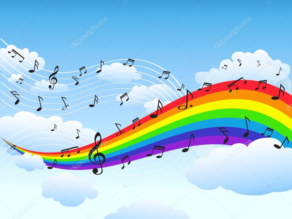 Rainbow music Blank Meme Template