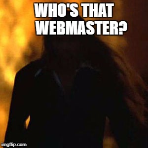 WHO'S THAT 



WEBMASTER? | made w/ Imgflip meme maker