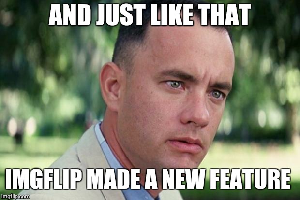  The 'show more '  feature is awesome  :) | AND JUST LIKE THAT; IMGFLIP MADE A NEW FEATURE | image tagged in forrest gump,memes,feature,show more | made w/ Imgflip meme maker