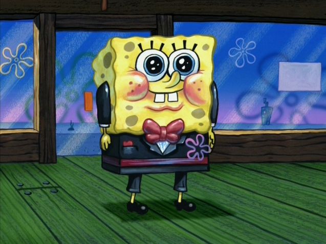 High Quality Suit Spongebob Blank Meme Template
