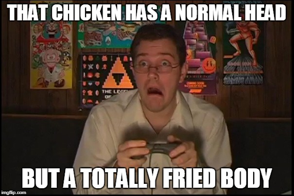 THAT CHICKEN HAS A NORMAL HEAD BUT A TOTALLY FRIED BODY | made w/ Imgflip meme maker